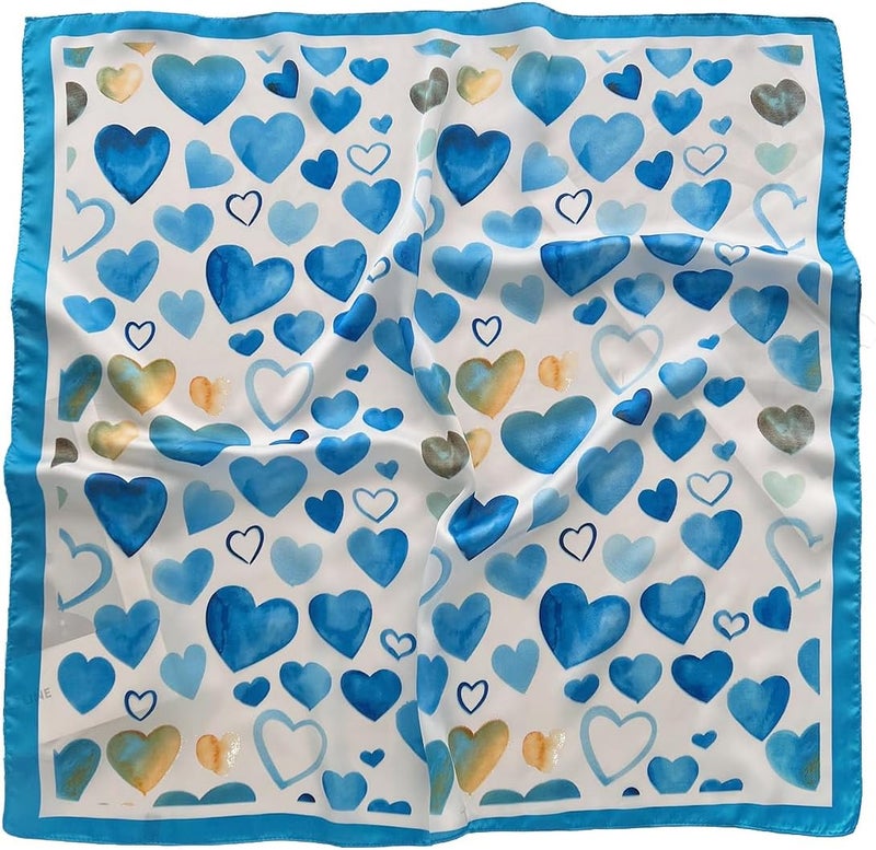 27.5" Silk Like Head Scarf For Women, Satin Hair Scarfs Large Square Scarves